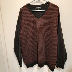 Mens Synergy Cashmere Blend Sweater 2xl black/red  pre-owned